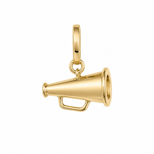 18k gold-plated megaphone charm with clasp for a USAFA cadet necklace