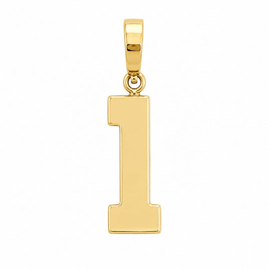 18k gold-plated USAFA cadet squadron number 1 charm with clasp