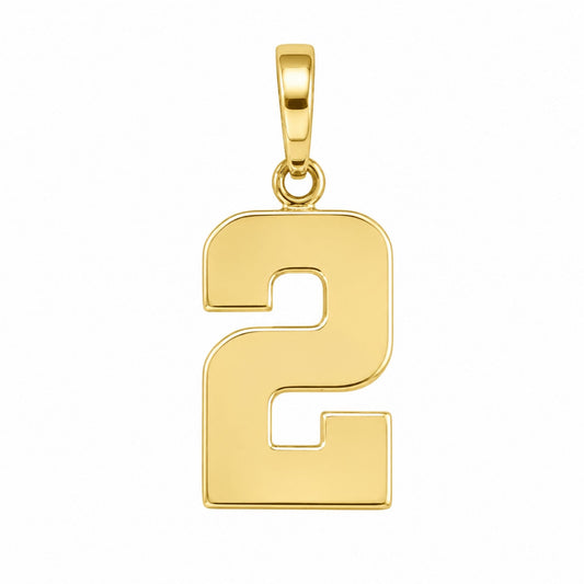 18k gold-plated USAFA cadet squadron number 2 charm with clasp