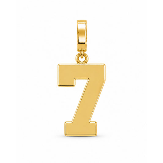 18k gold-plated USAFA cadet squadron number 7 charm with clasp