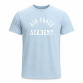 USAFA Eco Essential T-Shirt in light blue with Air Force Academy graphic on front