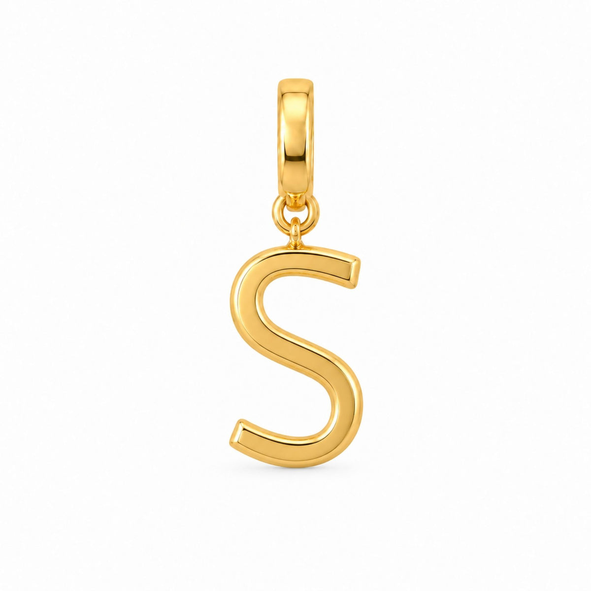 18k gold-plated letter S squadron charm with clasp for a USAFA cadet necklace
