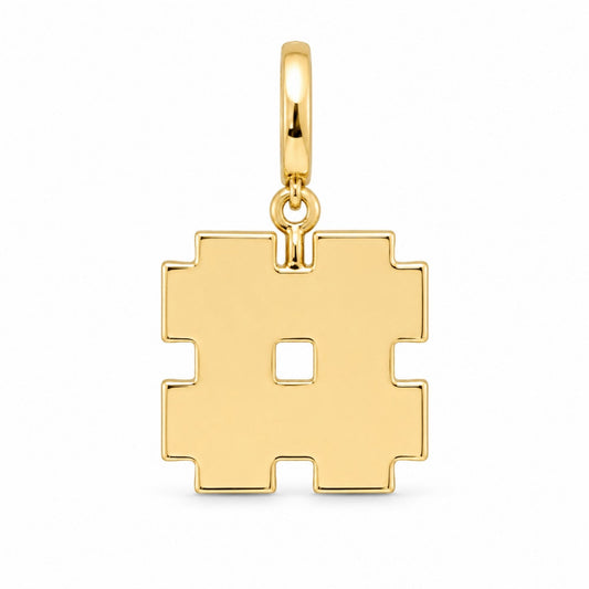18k gold-plated number symbol charm with clasp for a USAFA squadron necklace
