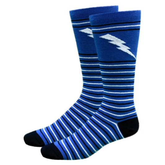 Crew Style Dress Socks with Lightning Bolt