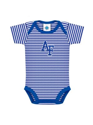 Infant Air Force Blue/White Striped Onesie