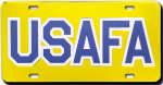 Gold Class USAFA License Plate